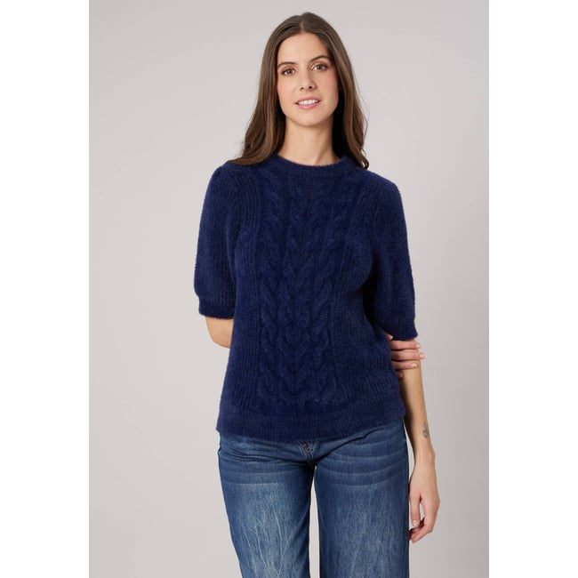 Pull femme en maille torsadée RENATA - DEELUXE