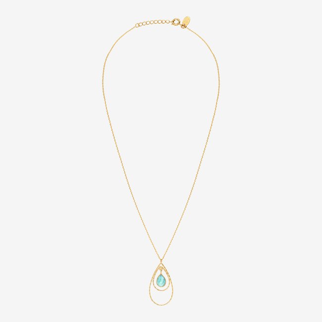 Collier selma amazonite bleu <span itemprop=