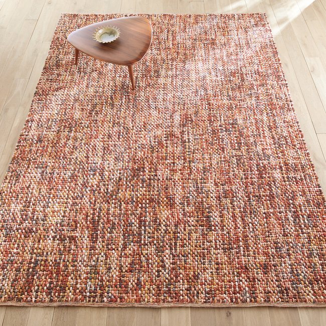 Mutanya Hand Woven 100% Wool XL Rug terracotta AM.PM