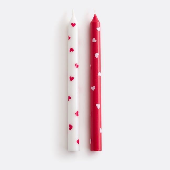 Lot de 2 bougies imprimées cœur, SCACCO - LA REDOUTE INTERIEURS