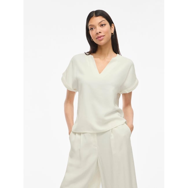 Top À Manches Courtes VIMARLEE - Col fendu birch <span itemprop=