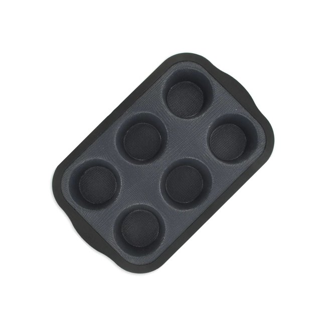 Moule à muffins 6 empreintes gris,noir <span itemprop=