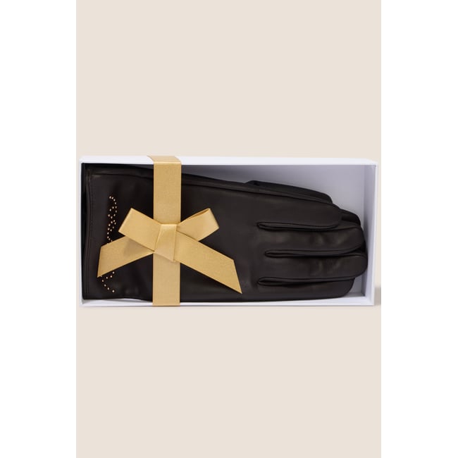 Gants doublés noir <span itemprop=
