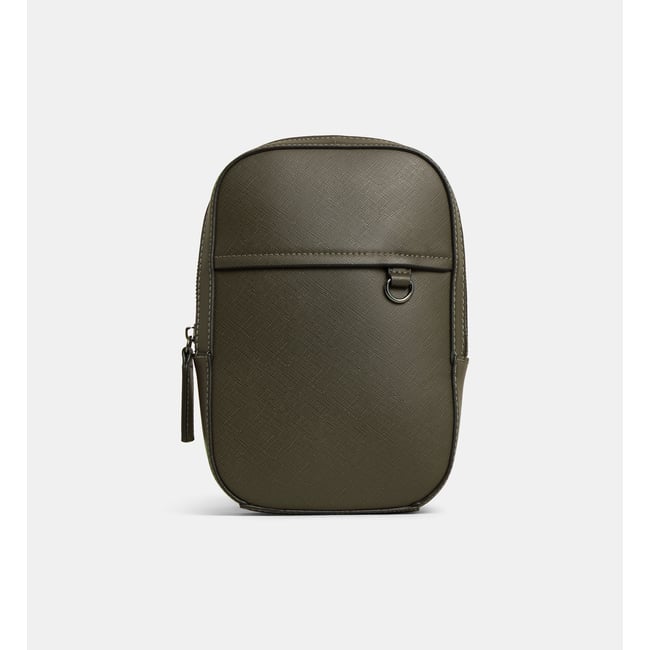 Sacoche crossbody victor effet saffiano - GALERIES LAFAYETTE