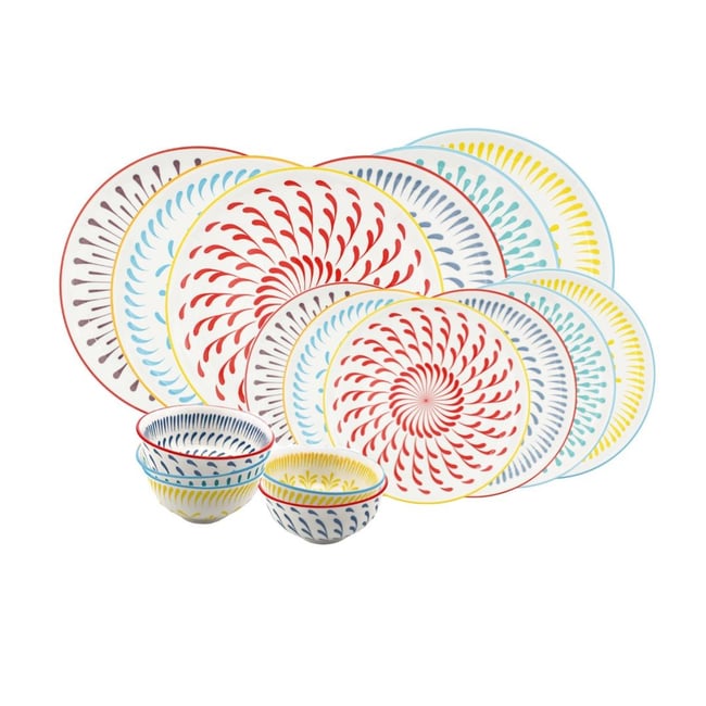 Service 18 pièces, KYOTO Couleur multicolore <span itemprop=