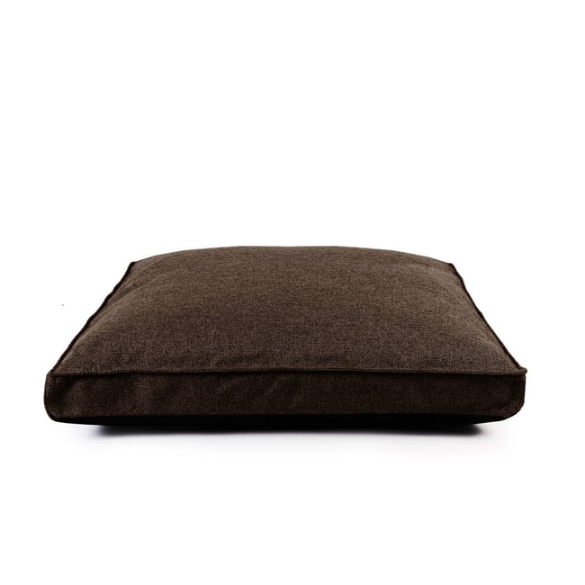 Lit chien orthopédique en tissu, DAUPHINE marron chocolat <span itemprop=