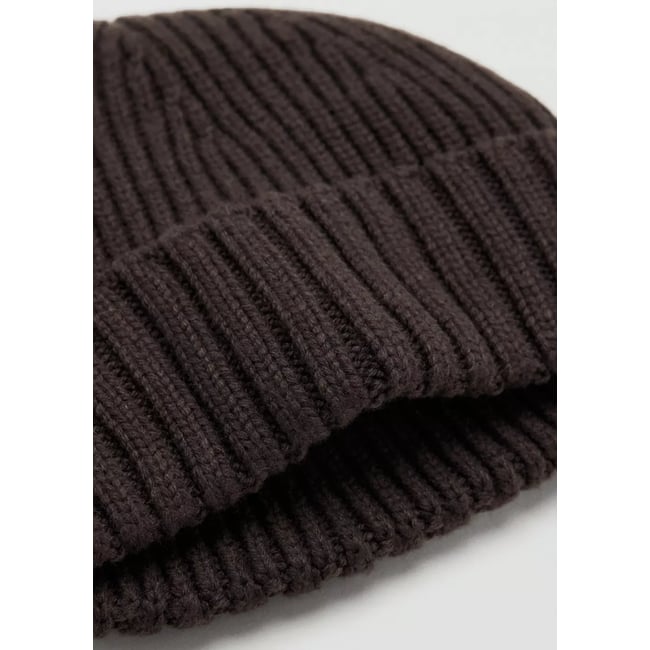 Bonnet en mélange de laine côtelée - MANGO MAN