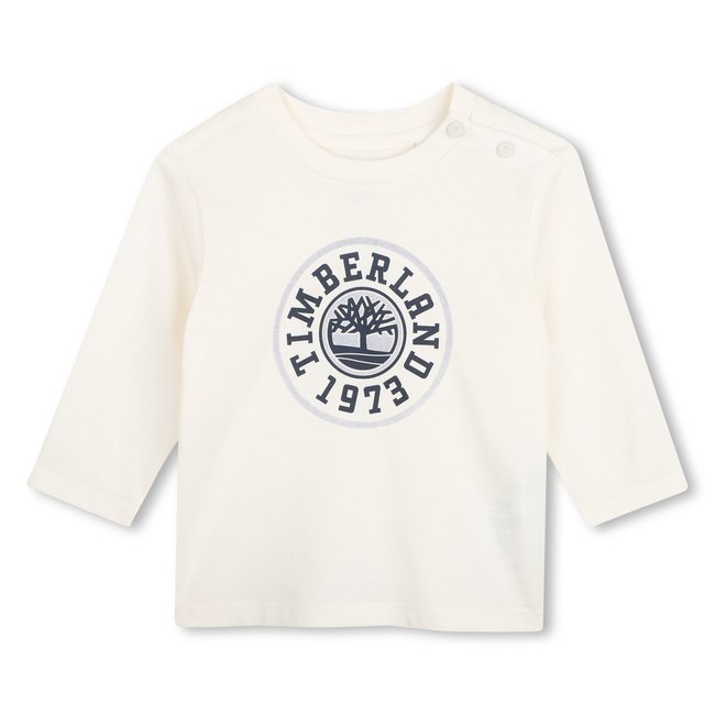 Tee-shirt manches longues ivoire <span itemprop=