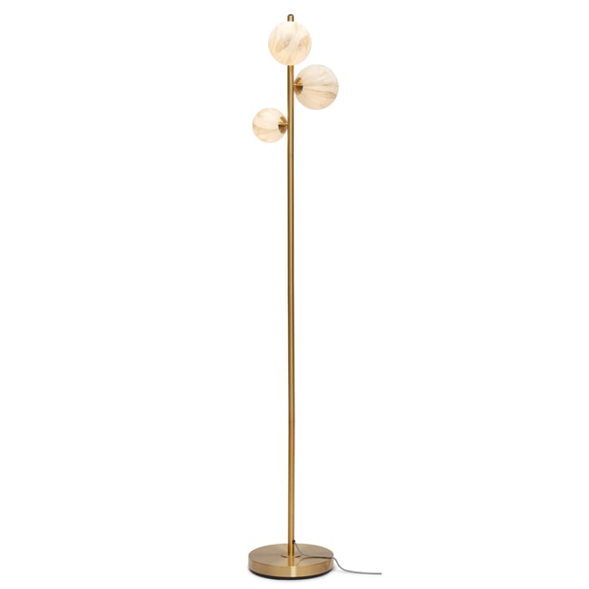 Lampadaire Verre CARRARA Couleur l'or <span itemprop=