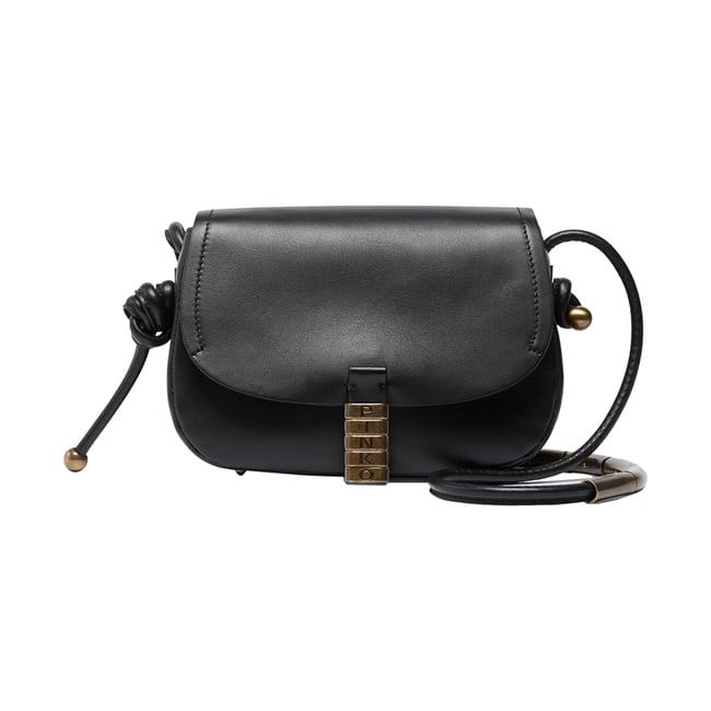 Sac à Main Saddle Mini Vitello Nappato noir <span itemprop=