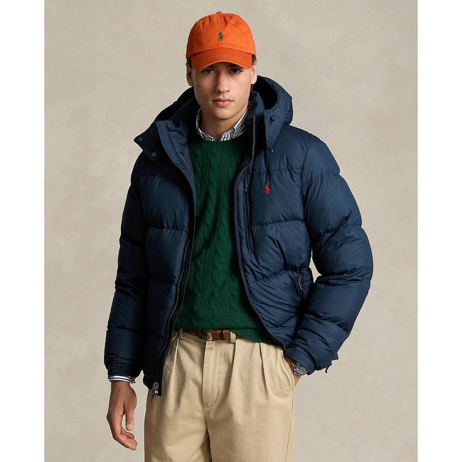 Polo puffer jacket with hood mens hot sale