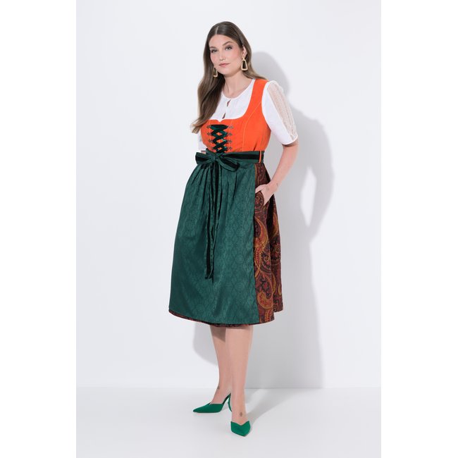 Costume traditionnel bavarois, effet daim rouille <span itemprop=