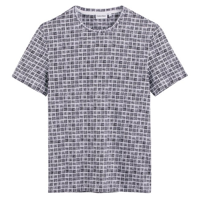 T-shirt met ronde hals en allover print <span itemprop=