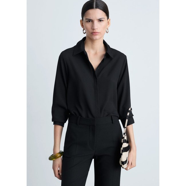 Chemise fluide manches longues - MANGO