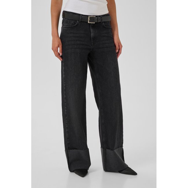 Jeans coupe regular noir black retro wash <span itemprop=