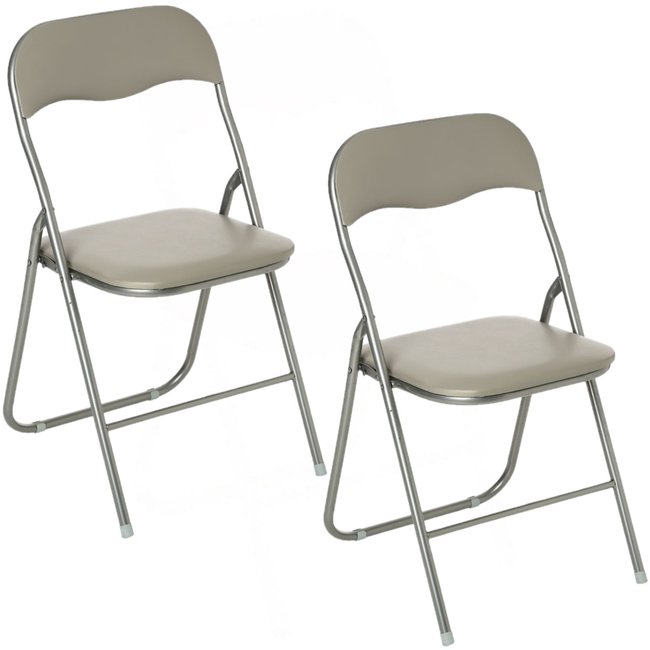 Lot de 2 Chaises pliantes en PVC - TOILINUX