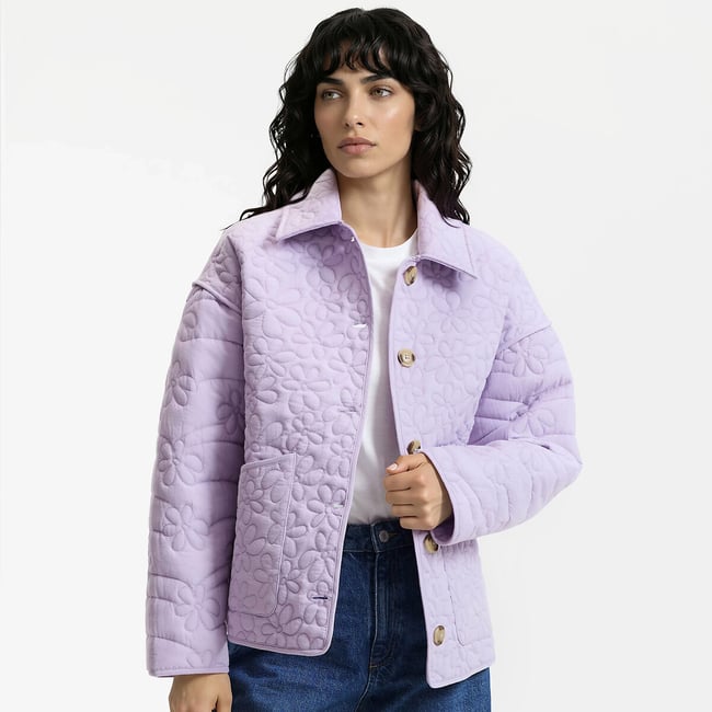 Veste matelassée à fleurs en relief - LA REDOUTE COLLECTIONS