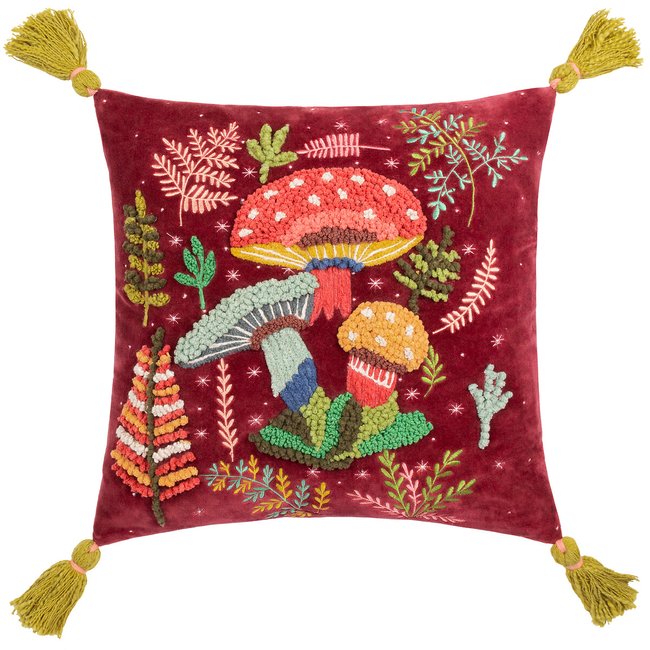Magic Mushrooms Cushion, red, WYLDER