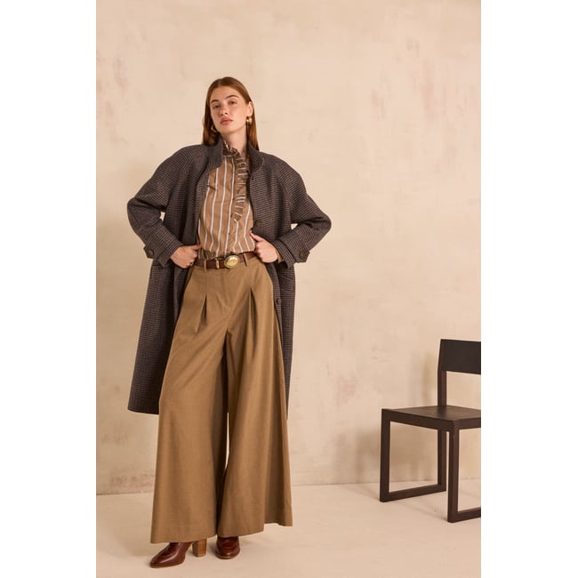 Manteau imprimé prince de Galles à manches longues DUKE stone used <span itemprop=
