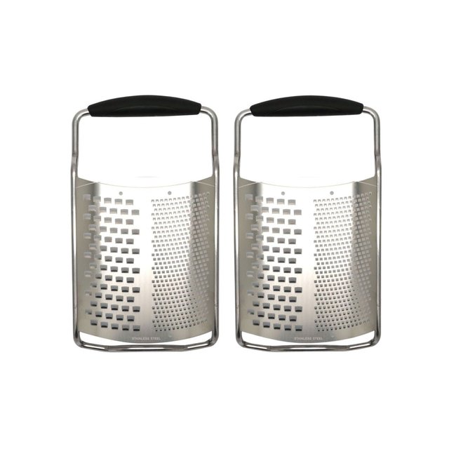 Set de 2 râpes à fromage en inox MULTIFONCTIONS inox|vert <span itemprop=