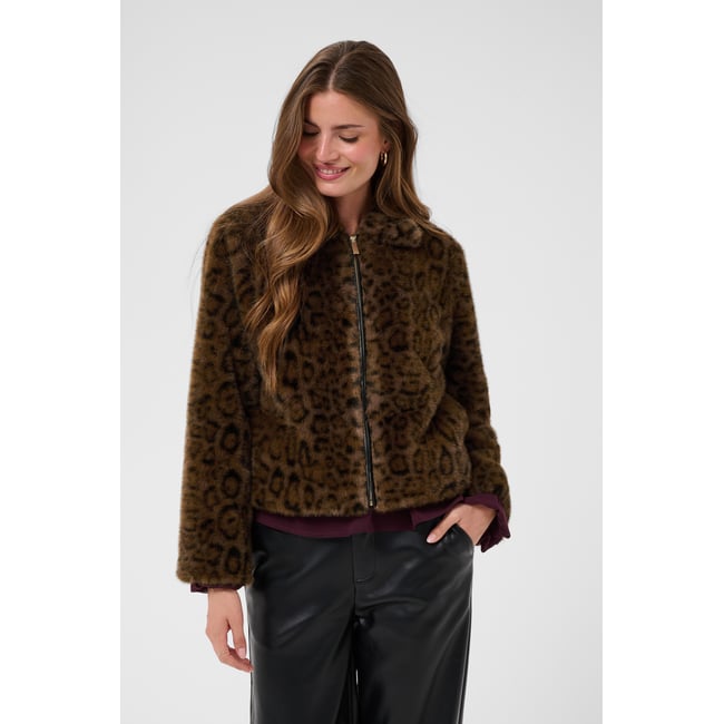 Veste marron dark animal fur <span itemprop=