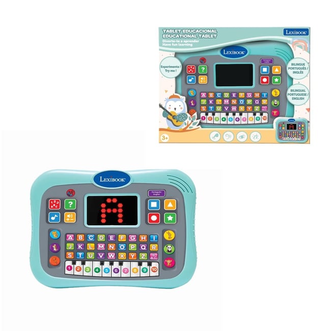 Tablette éducative bilingue Portugais/Anglais bleu <span itemprop=