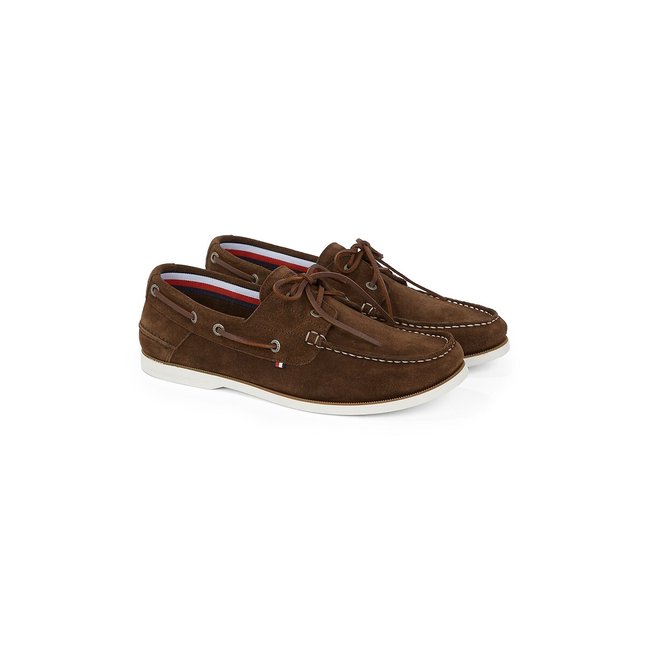 Chaussures bateau en cuir suède - TOMMY HILFIGER