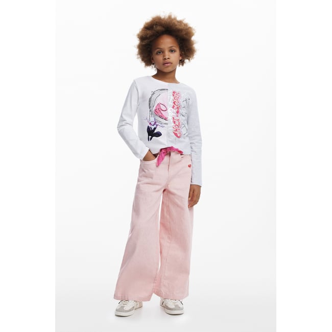 T-shirt Garçon Desigual Manches Longues Taille 11-12 Ans - Multicouleur En Coton, Occasion Bon état