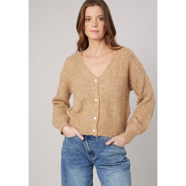 Gilet femme en maille ajourée DORFI - DEELUXE