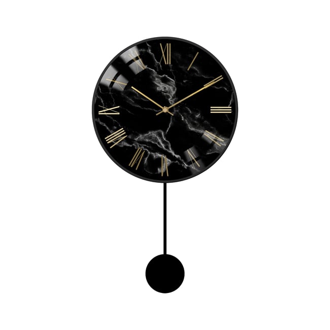 Horloge pendule 28.5x6x53cm Couleur noir <span itemprop=