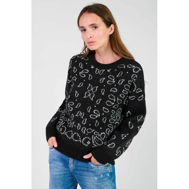 Jersey de manga larga negro <span itemprop=