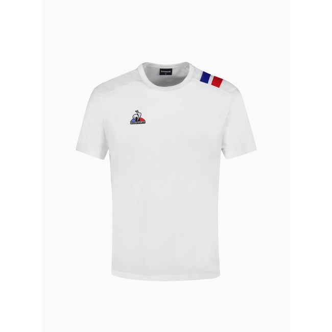 T-shirt avec détails tricolores Teamsport new optical white <span itemprop=