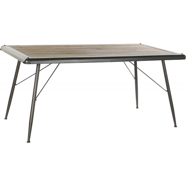 Table de salon métal, Loft manhattan Couleur épicéa gris clair naturel <span itemprop=