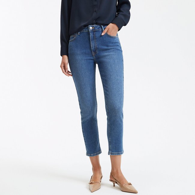 Vaqueros slim pesqueros, de talle alto - LA REDOUTE COLLECTIONS