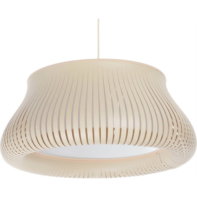 Suspension ronde en polypropylène Oblo Couleur blanc mat lumineux <span itemprop=