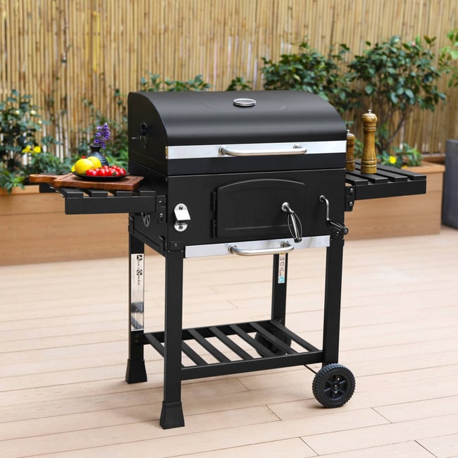 Barbecue Grill charbon avec housse BERNARD AVEC HOUSSE noir <span itemprop=