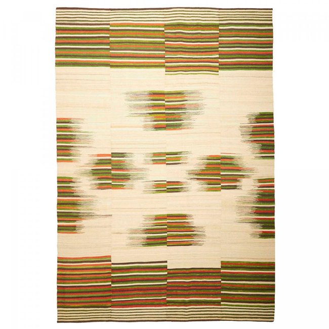 Grand Tapis Berbère Kilim Rouge Fait Main - Laine - Maroc - 286x154 Cm - Occasion