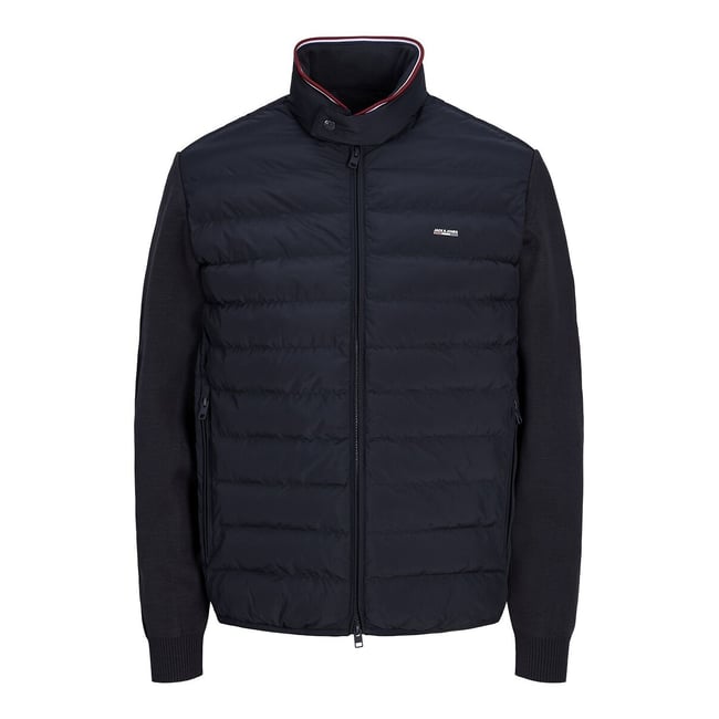 Chaqueta acolchada híbrida para entretiempo azul marino <span itemprop=