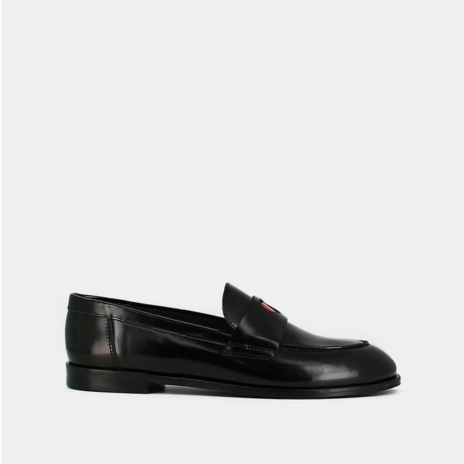 Mocassins en cuir Donjuan noir <span itemprop=