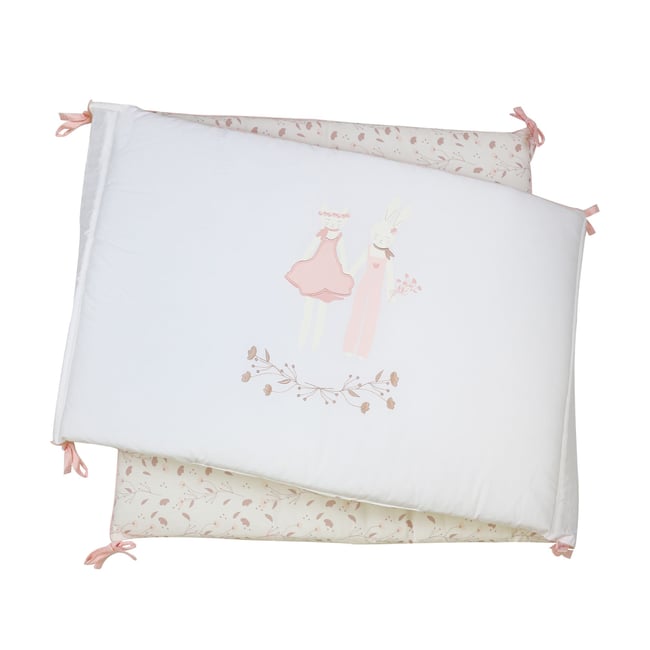 Tour de lit - Coton bio - Rose rosa <span itemprop=