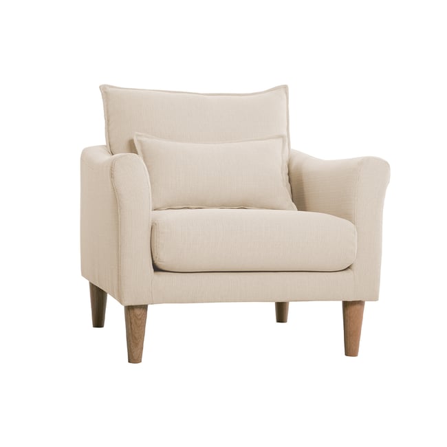 Fauteuil scandinave KATE Couleur beige <span itemprop=