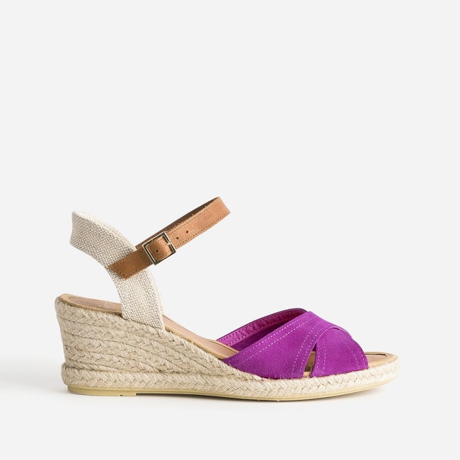 Sandale À Talon en cuir JARYBY fuchsia <span itemprop=