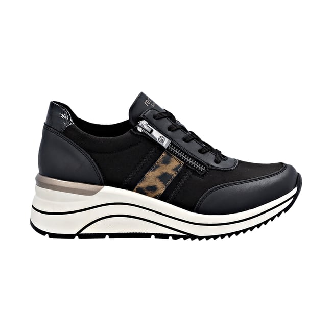 Basket à Lacets Et Zip Newa noir comb <span itemprop=