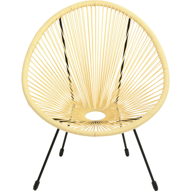 Fauteuil Acapulco jaune clair jaune <span itemprop=