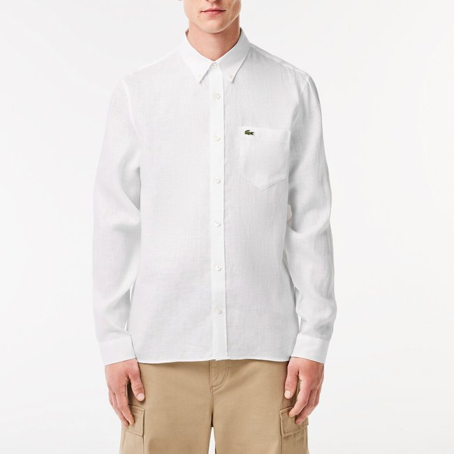Leinenhemd, lange Ärmel - LACOSTE