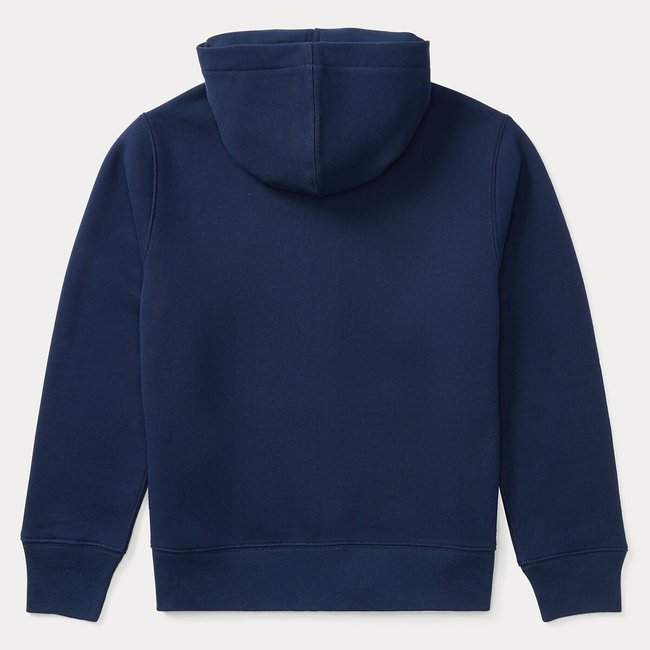 Cotton blend hooded cardigan navy blue Polo Ralph Lauren La Redoute