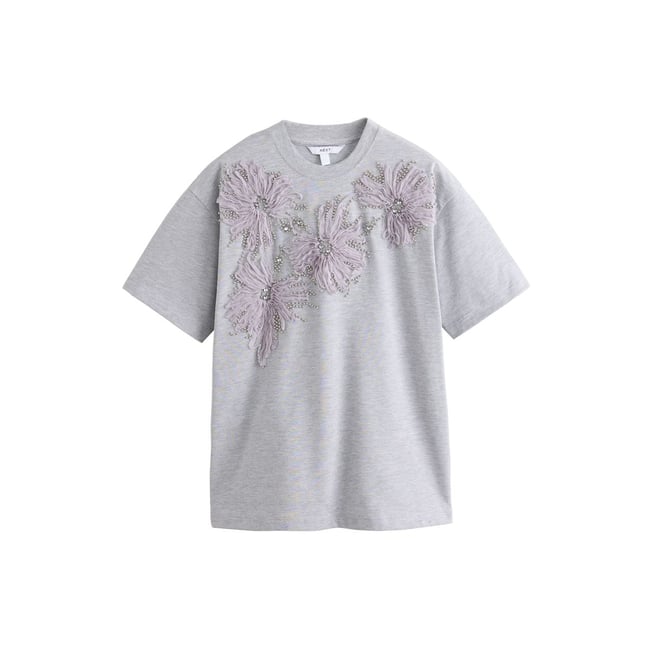 T-shirt à manches courtes et fleurs - NEXT