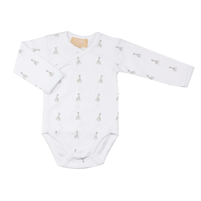 Body bébé ouverture croisé Sophie La Girafe® weiß <span itemprop=