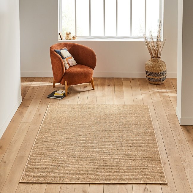 Tapis effet jute intérieur et extérieur, Essen Couleur naturel <span itemprop=