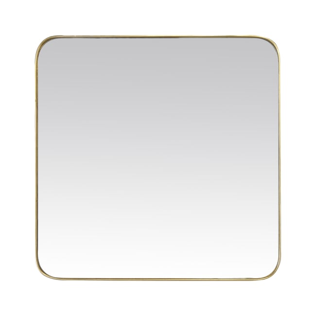 Miroir carré aux bords fins 60x60cm Couleur or <span itemprop=